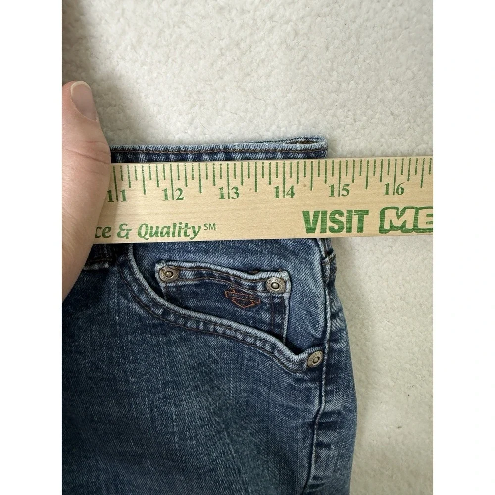 Harley Davidson Womens Jeans Straight Leg Denim Medium Wash Size 6L‎ 29 x 33